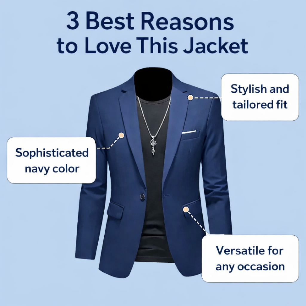 Stylish formal black blazer