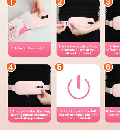 Cordless menstrual heating pad