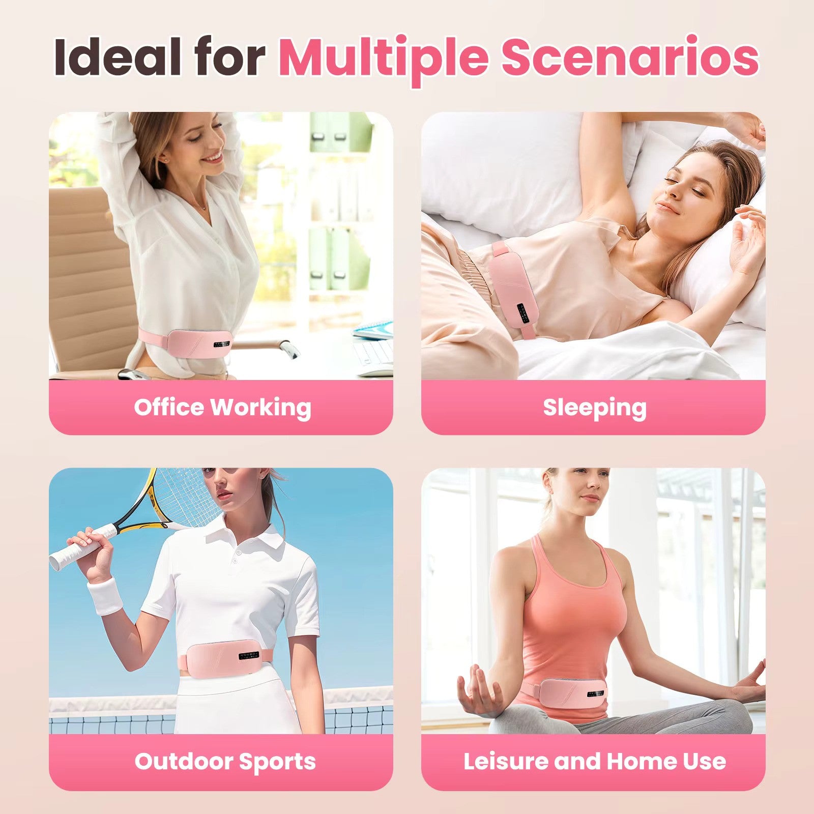Rechargeable cramp relief massager