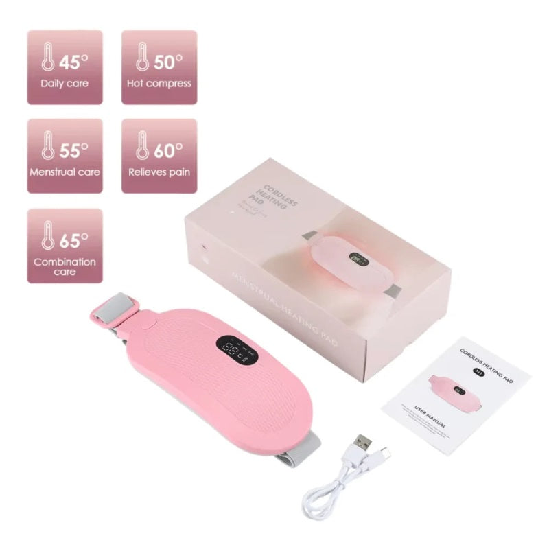Adjustable menstrual relief pad