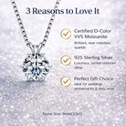 Sterling Silver Moissanite Pendant