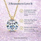 Round Cut Moissanite Pendant on Box Chain