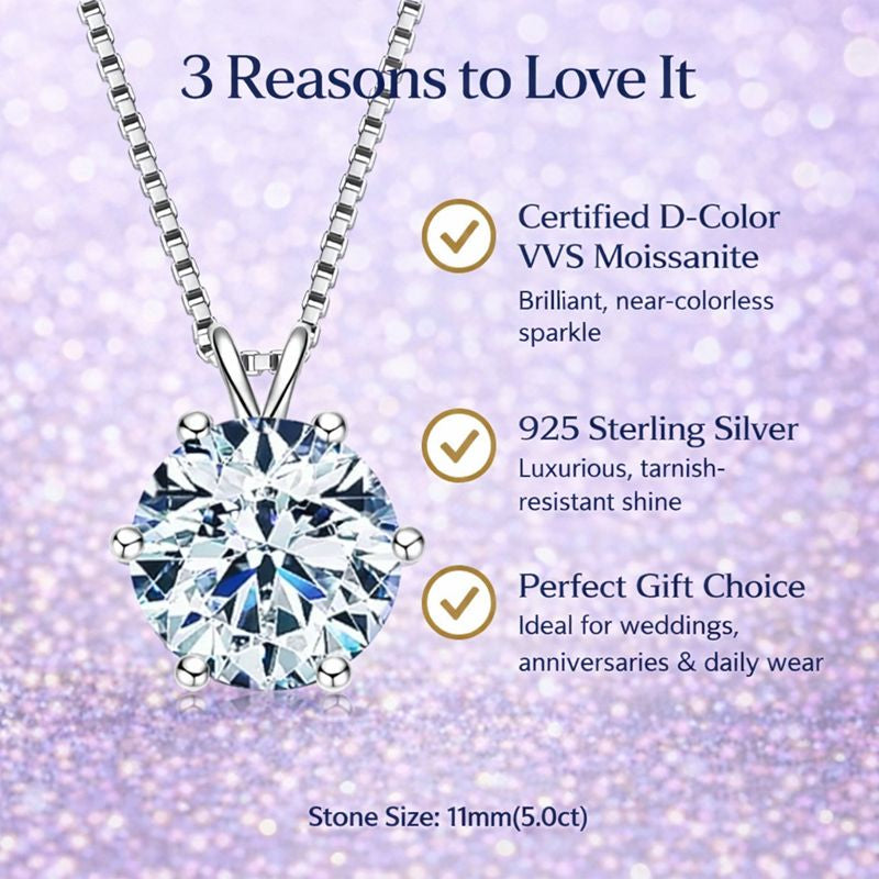 Dazzling Certified Moissanite