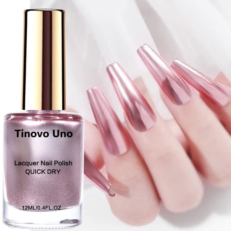 Metallic pink nail lacquer
