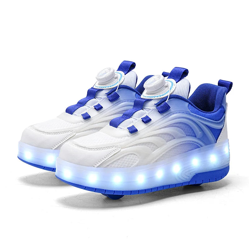 Glowing sports shoes for kids