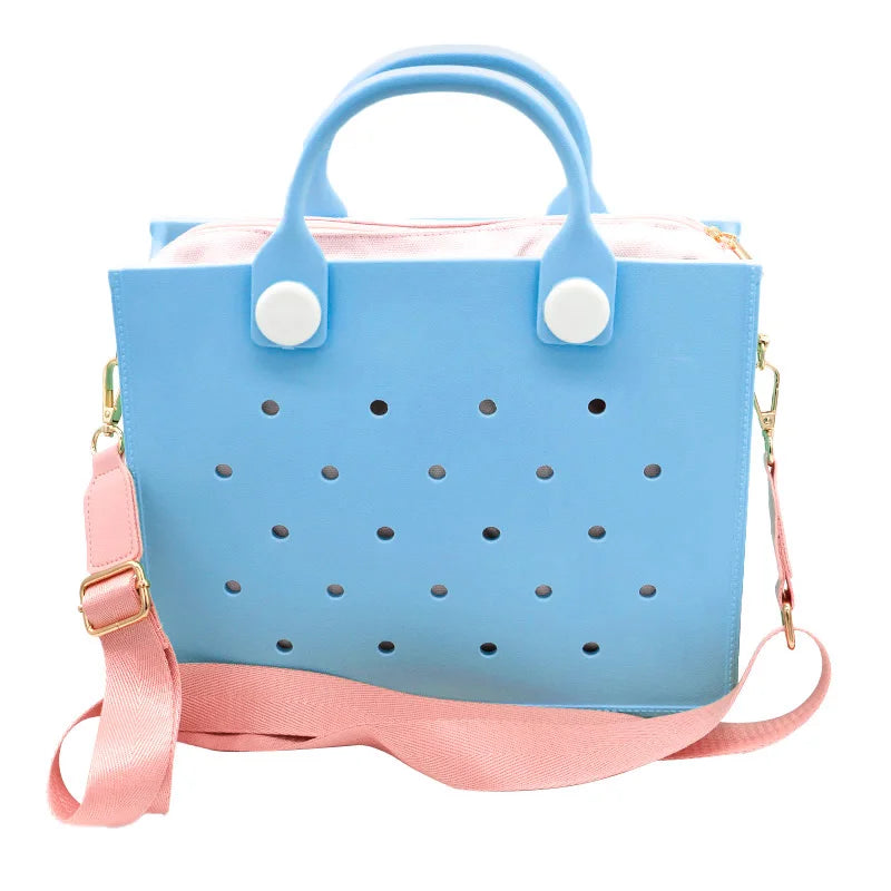 AquaCharm EVA Tote: Fashionable Waterproof Beach Bag - Mag & Doudy