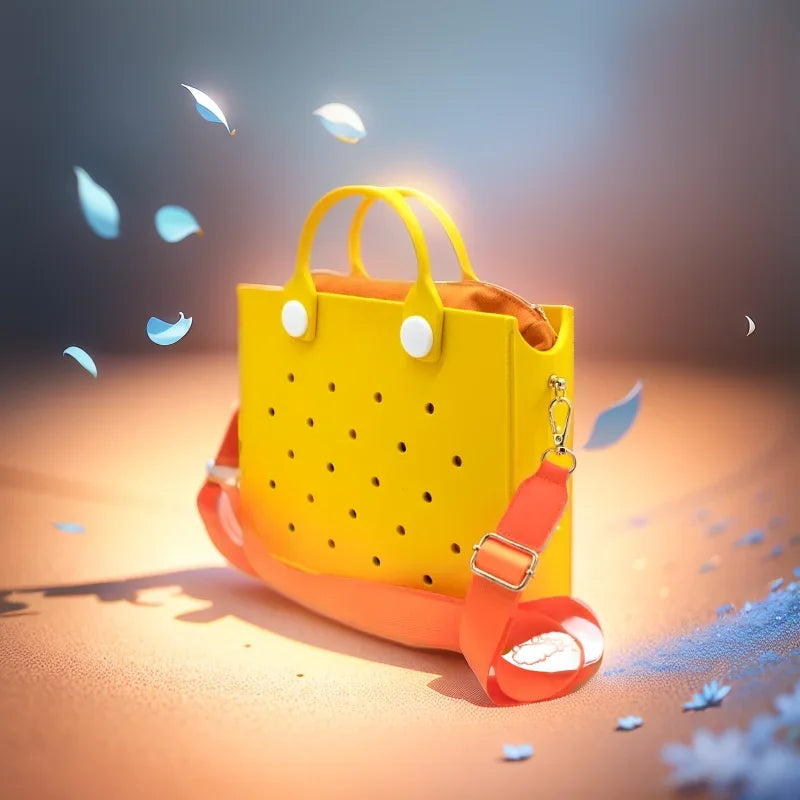 AquaCharm EVA Tote: Fashionable Waterproof Beach Bag - Mag & Doudy
