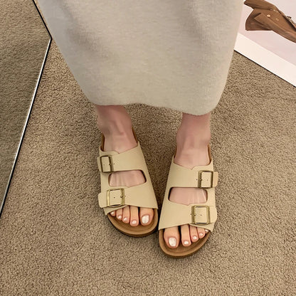 fashionable beach sandals with soft footbed - Mag & Doudy