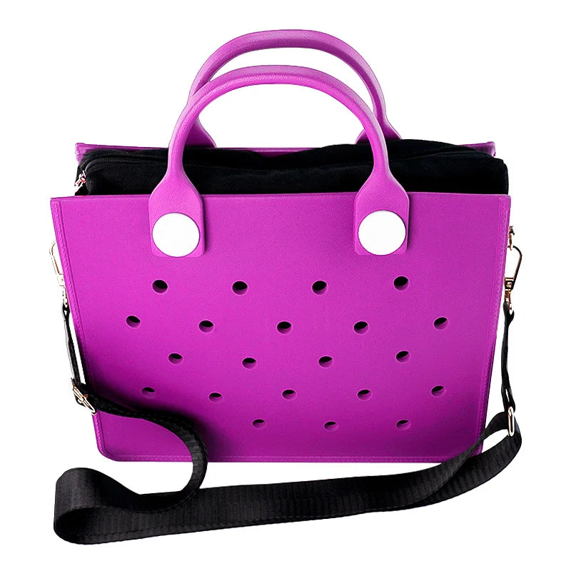 AquaCharm EVA Tote: Fashionable Waterproof Beach Bag - Mag & Doudy