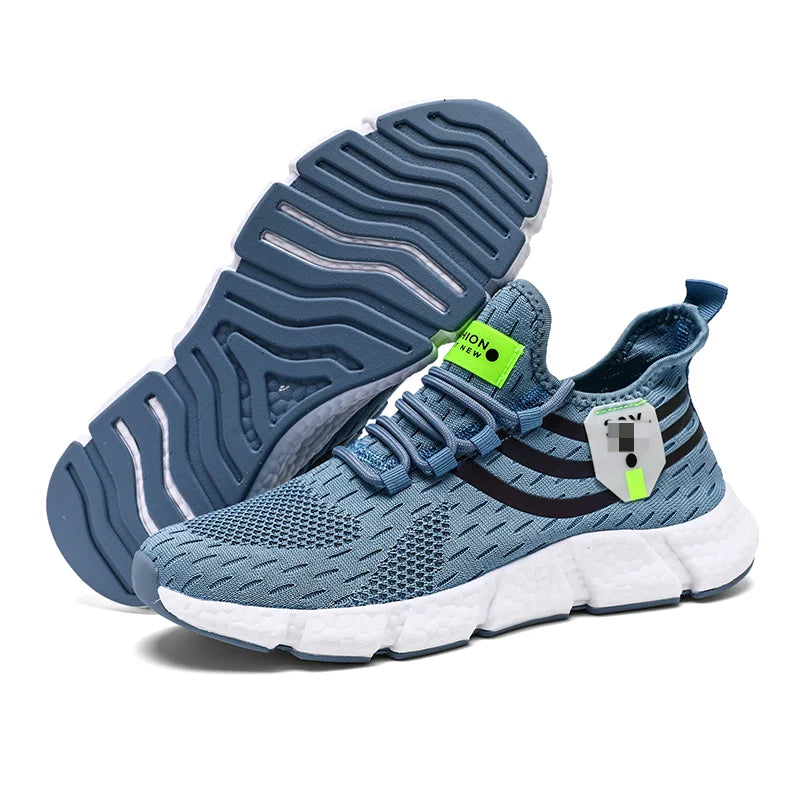 Blue running shoes