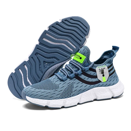 Blue running shoes
