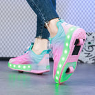 Rechargeable LED roller shoes