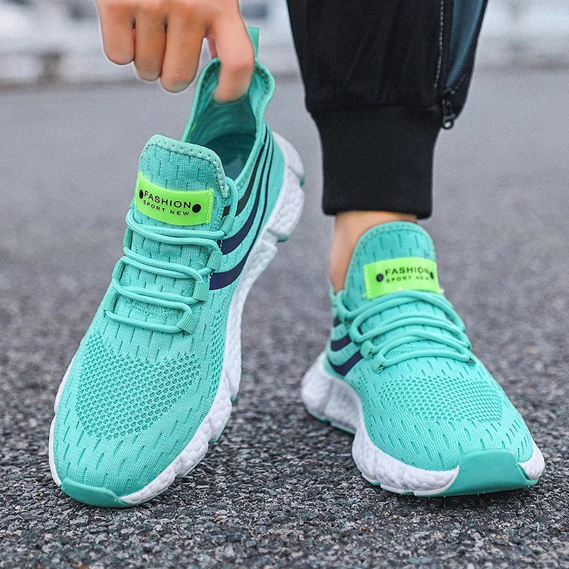 Turquoise running shoes