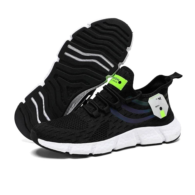 Black running shoes