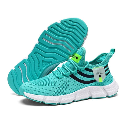 Turquoise running shoes