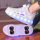 black pink kids LED shoes