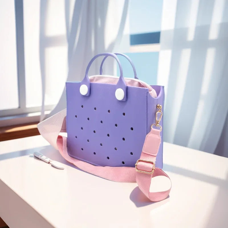 AquaCharm EVA Tote: Fashionable Waterproof Beach Bag - Mag & Doudy