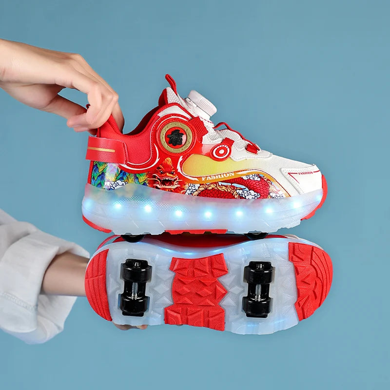 kids four wheel skate shoes