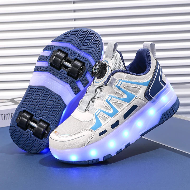 boys girls LED skate sneakers