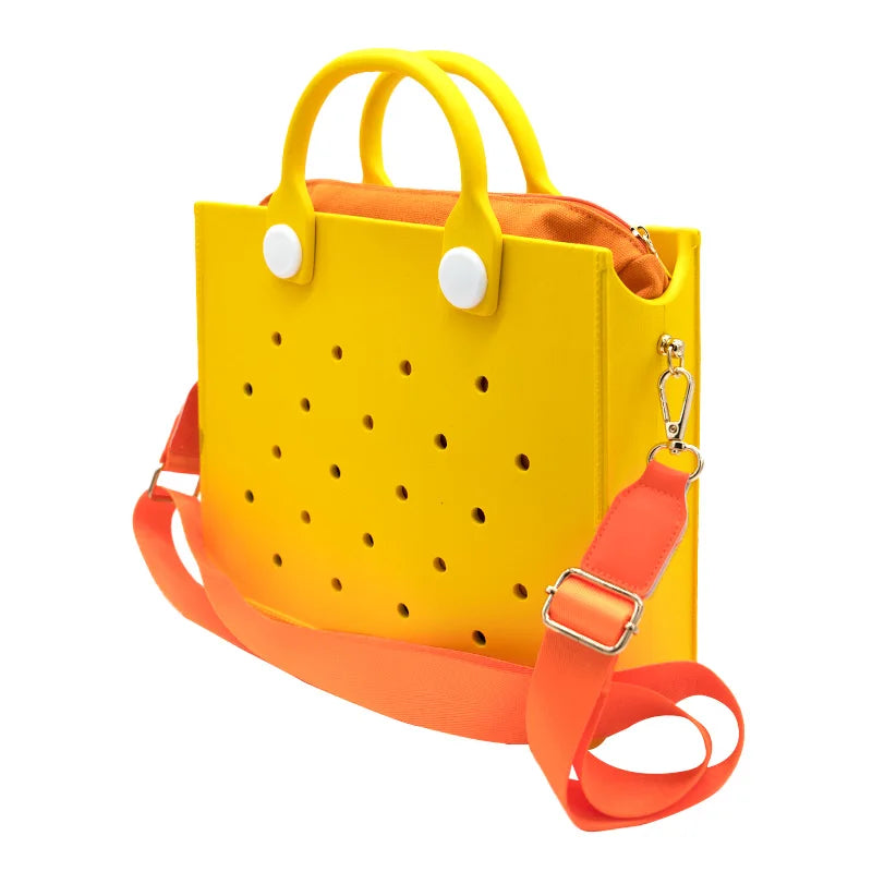 AquaCharm EVA Tote: Fashionable Waterproof Beach Bag - Mag & Doudy