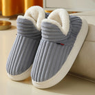 Unisex plush cotton slippers