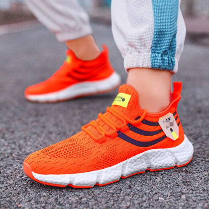 Orange running shoes 