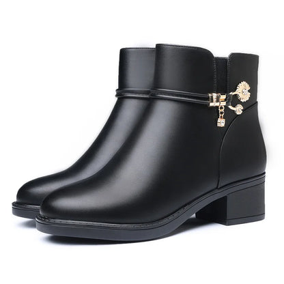 thick wool lined snow boots