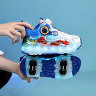 bright glowing skate shoes