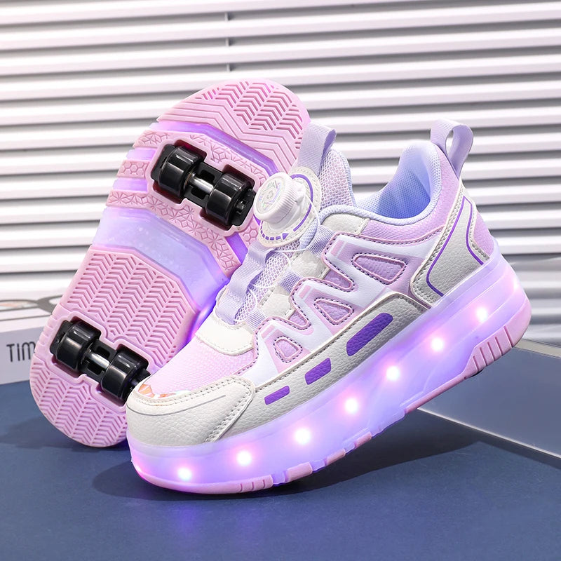 children luminous roller shoes