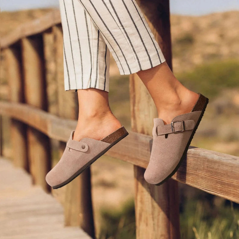 ComfyCork Suede Sandals : Stylishly Comfortable - Mag & Doudy