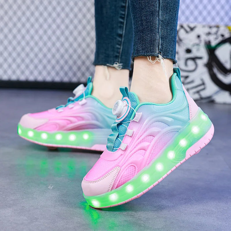 Roller skate shoes with lights