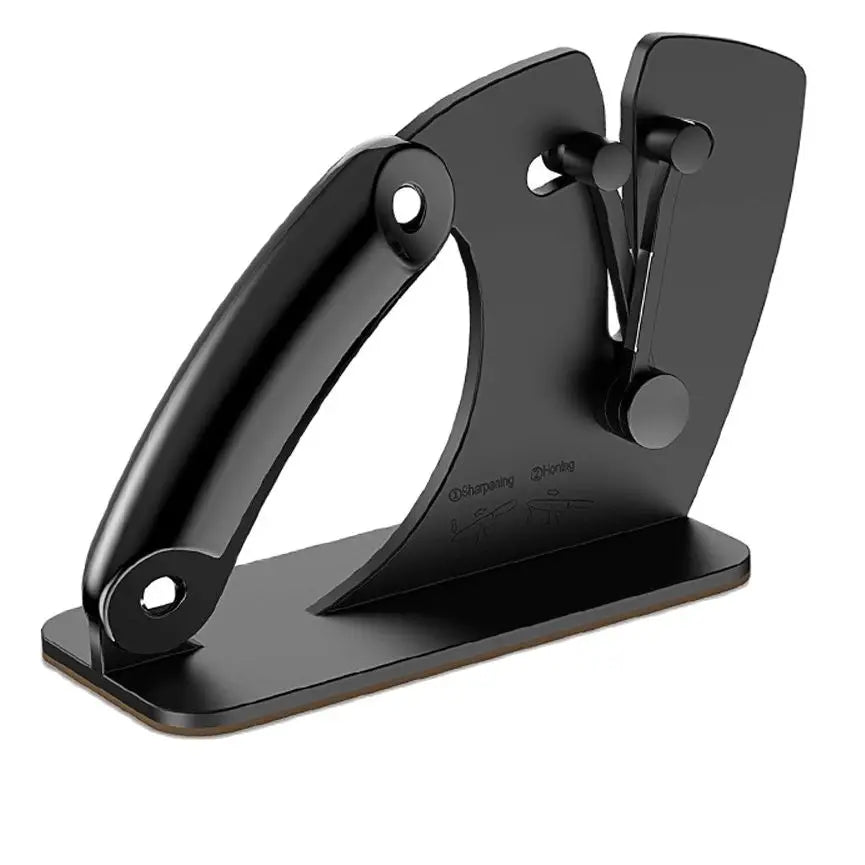 Black metal knife sharpener