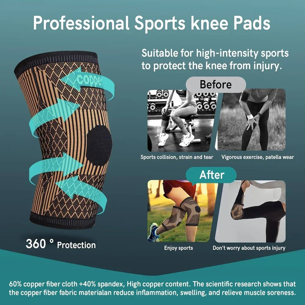 PainShield Copper Knee Brace : Trusted Support for Sports, Joint Pain & Everyday Movement - Mag & Doudy