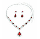 Women’s crystal necklace and earrings