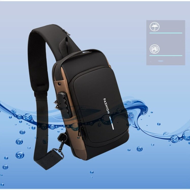 Waterproof sling shoulder bag