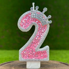 Pink crown birthday decor