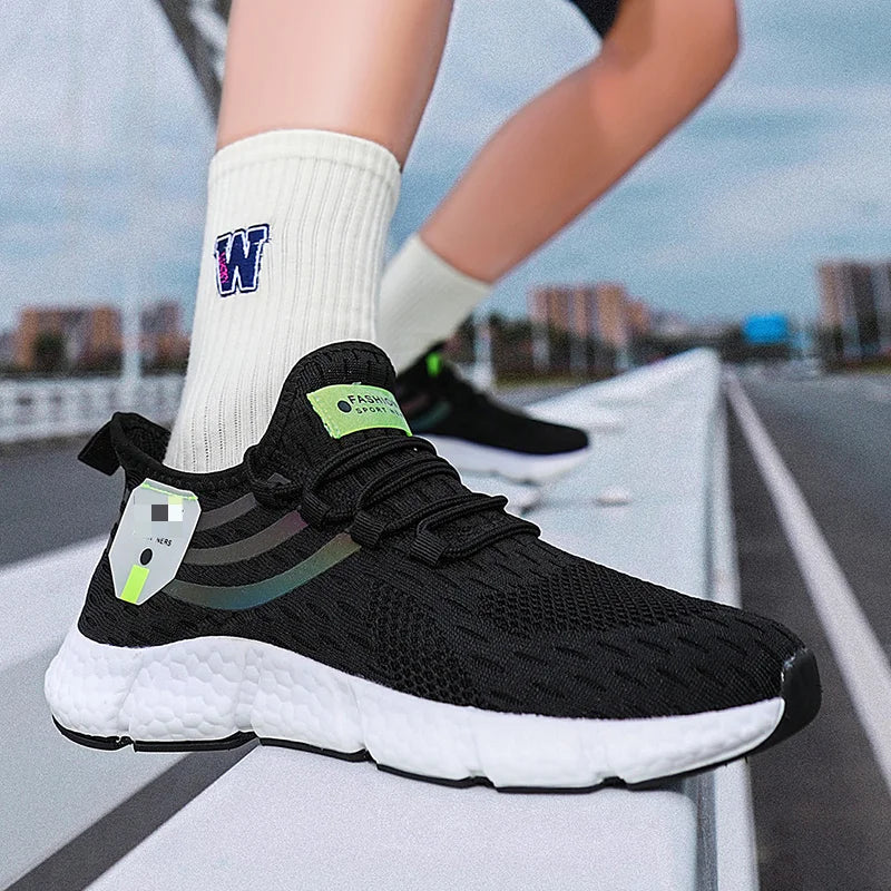 Black running shoes 