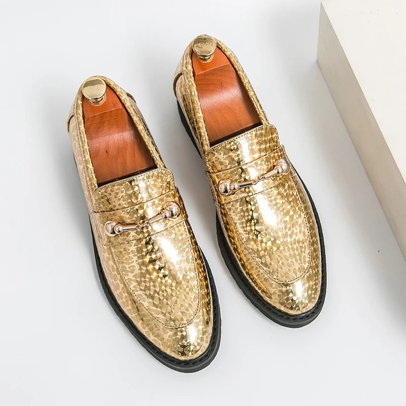 Breathable ShineLoafers slip-on shoes