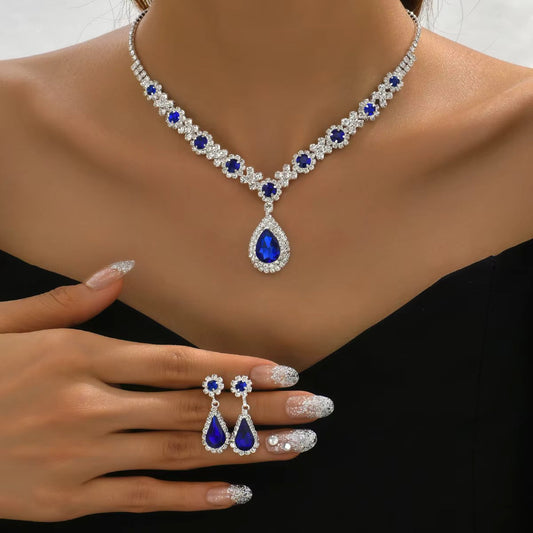 necklace, earrings, and ring