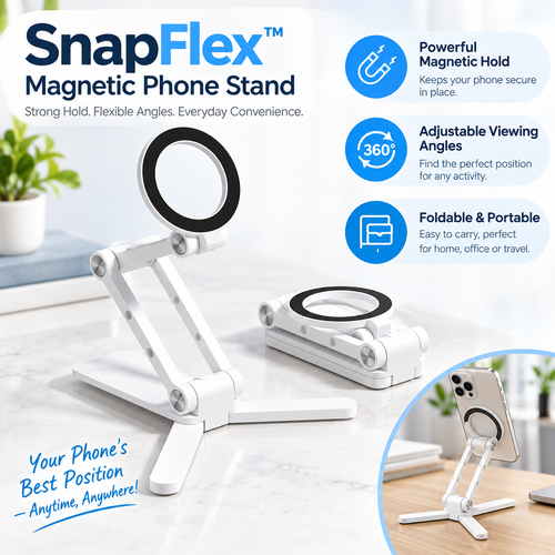 SnapFlex magnetic phone stand