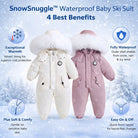 waterproof baby ski suit