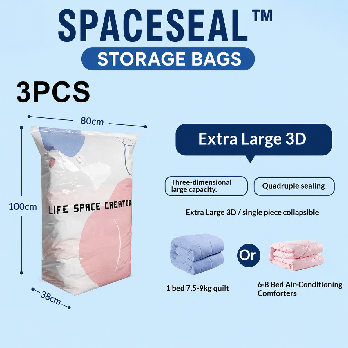 Compression storage bags