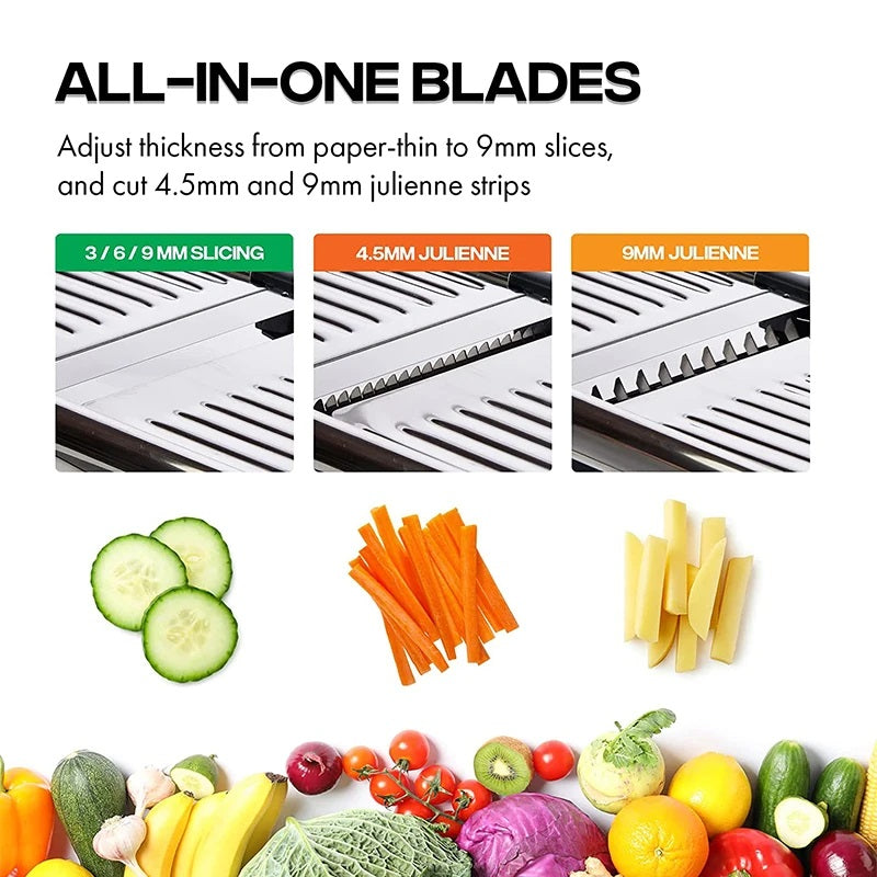 Onion, carrot, cucumber slicer