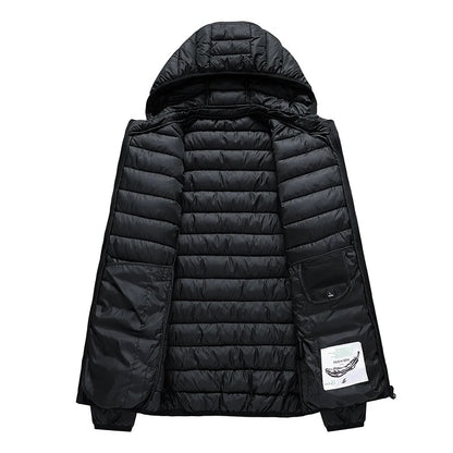 warm hooded men’s winter jacket