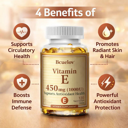 Vitamin E supplement bottle