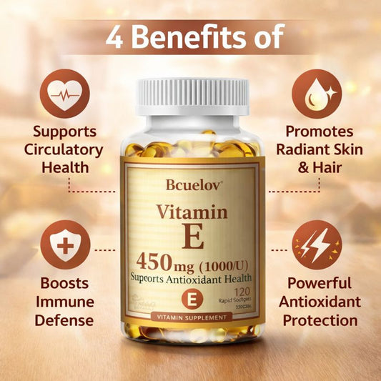 Vitamin E supplement bottle