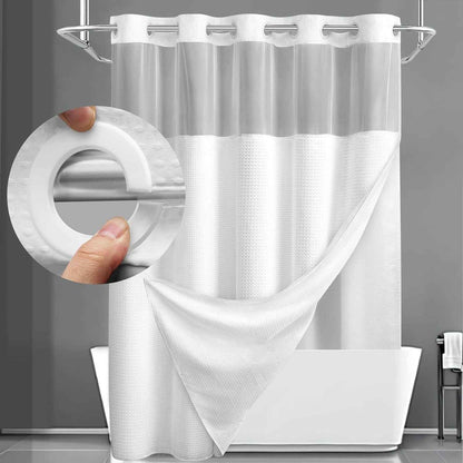 SnapSpa™ No Hook Shower Curtain