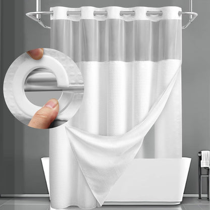 SnapSpa™ No Hook Shower Curtain - Mag & Doudy